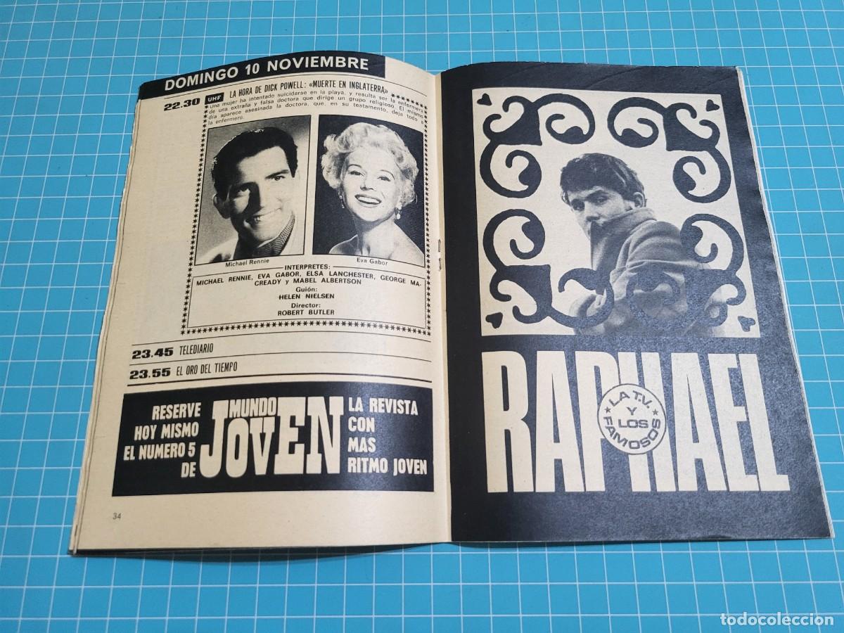 Coleccionismo de revista Teleprograma: Teleprograma. N.&ordm; 135. Raphael, 1968. 4 bolsa 2 B.T. - Foto 2