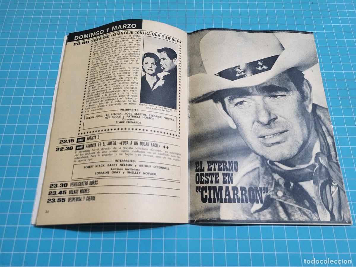 Coleccionismo de revista Teleprograma: Teleprograma. N.&ordm; 203. &rdquo;Cimarr&oacute;n, 1970. 4 bolsa 2 B.T. - Foto 2