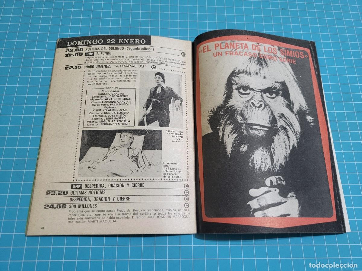 Coleccionismo de revista Teleprograma: Teleprograma. N.&ordm; 615. &rdquo;El planeta de los simios&rdquo;, 1978. 4 bolsa 7, B.T. - Foto 2
