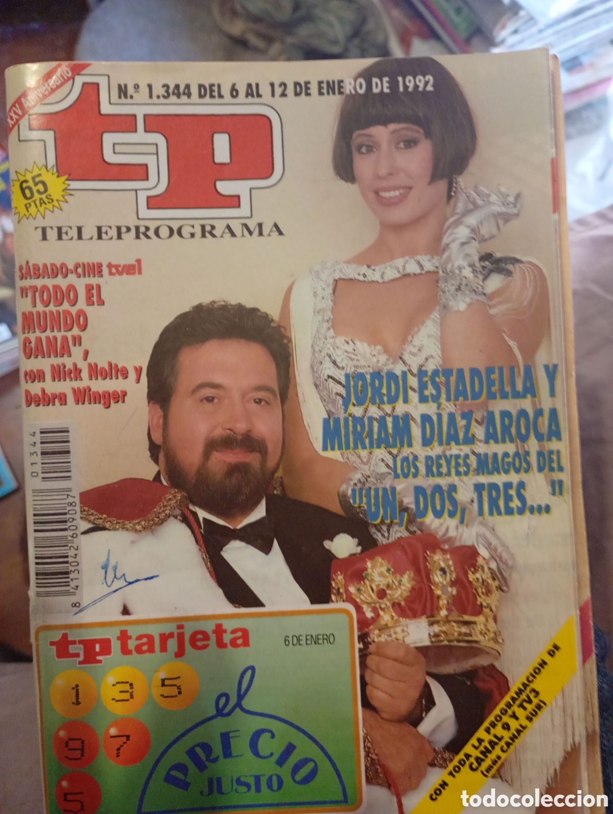 Coleccionismo de revista Teleprograma: Teleprograma 1344 Enero 1992