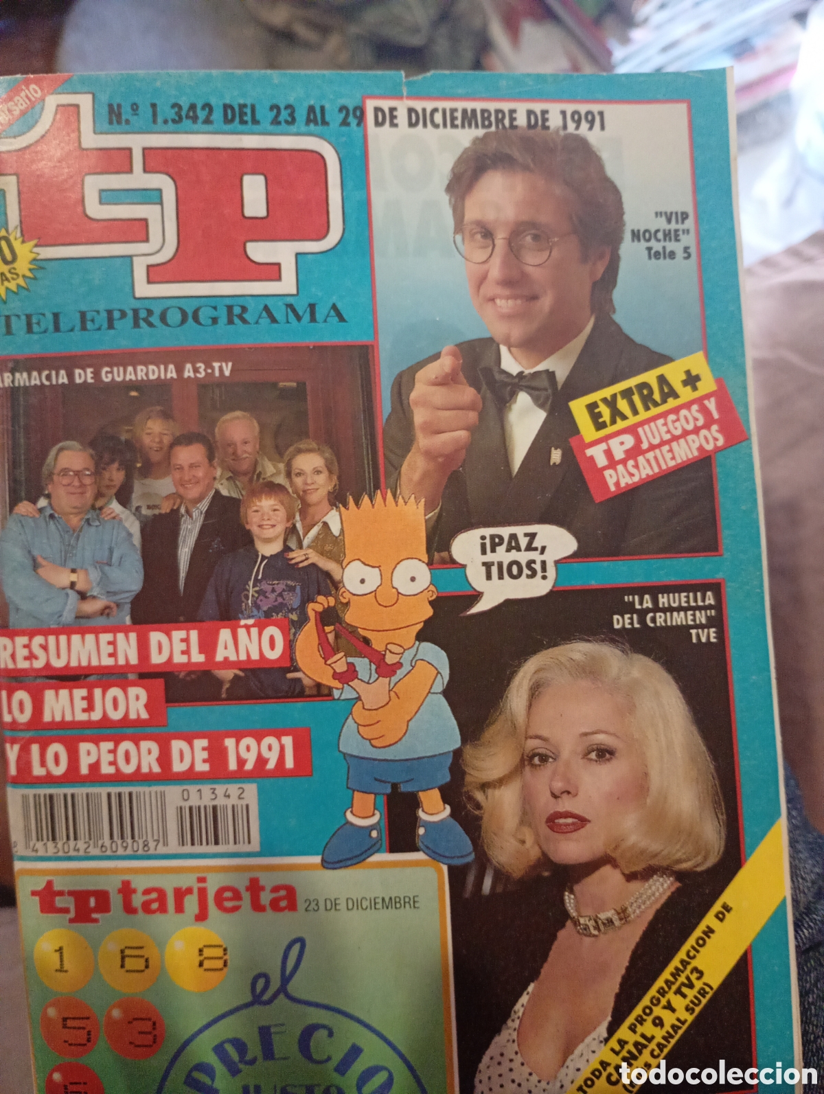 Coleccionismo de revista Teleprograma: Teleprograma 1342 Diciembre 1991