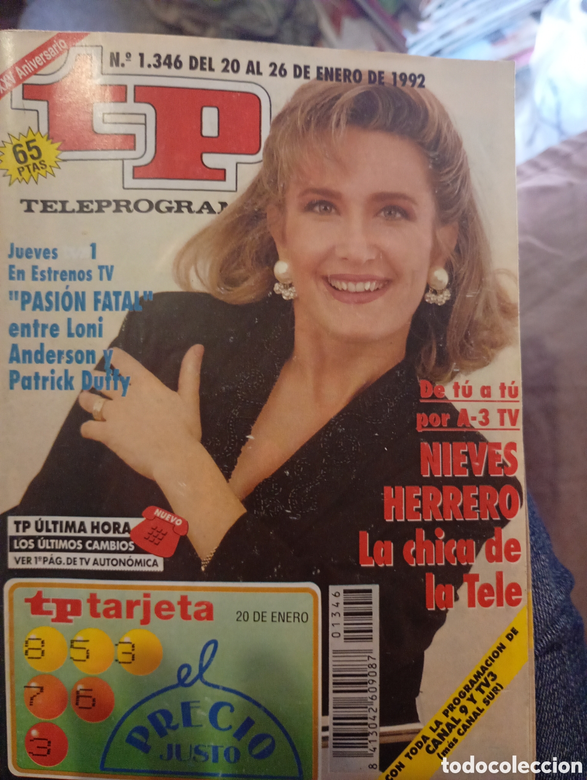 Coleccionismo de revista Teleprograma: Teleprograma 1346 Enero 1992