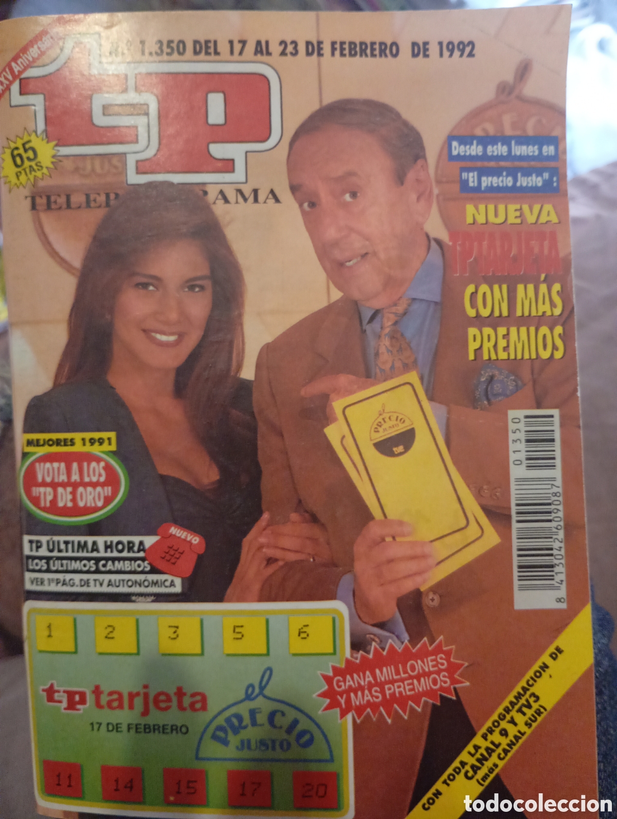 Coleccionismo de revista Teleprograma: Teleprograma 1350 Febrero 1992