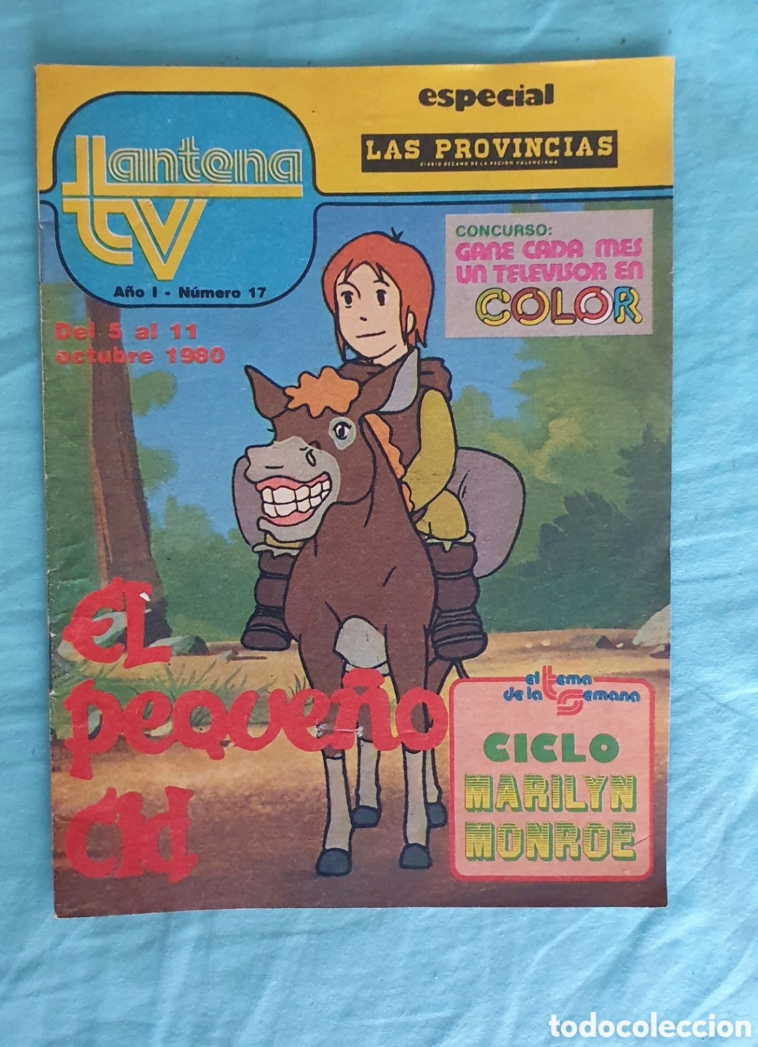 Coleccionismo de revista Teleprograma: Revista Antena TV N&deg; 17 (Octubre 1980) - Especial Ruy el Peque&ntilde;o Cid