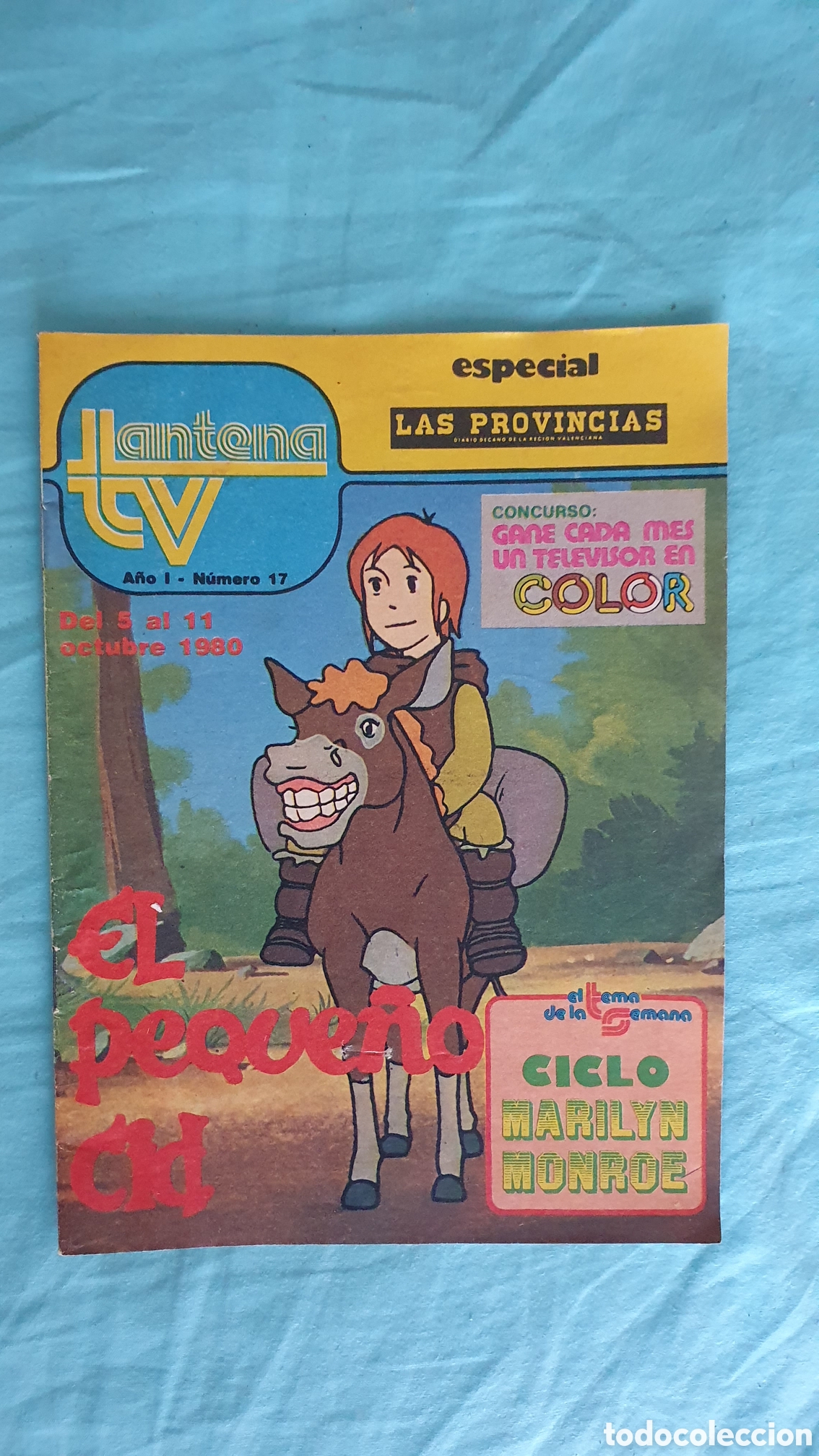 Coleccionismo de revista Teleprograma: Revista Antena TV N&deg; 17 (Octubre 1980) - Especial Ruy el Peque&ntilde;o Cid