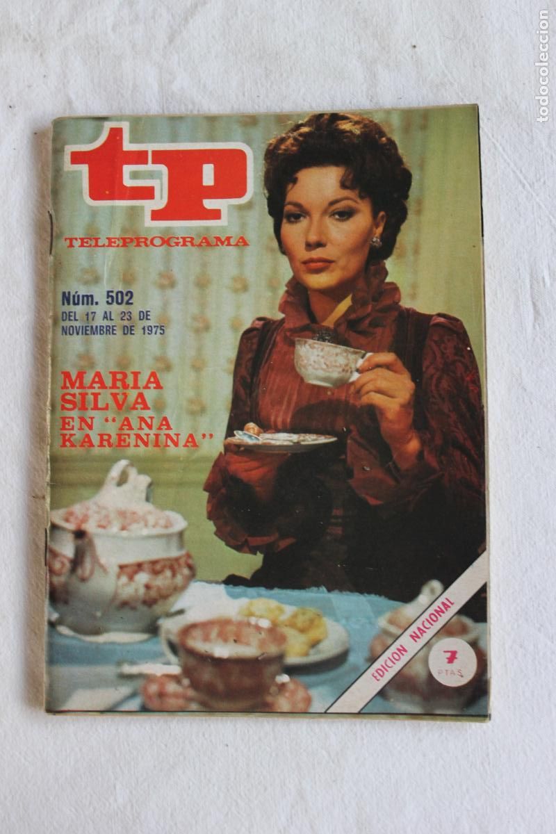 Collection Magazine Teleprograma: TELEPROGRAMA N&ordm; 502 1975 MARIA SILVA EN ANA KARENINA