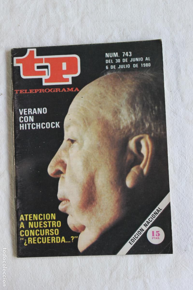 Coleccionismo de revista Teleprograma: TELEPROGRAMA N&ordm; 743 1980 VERANO CON HITCHCOCK