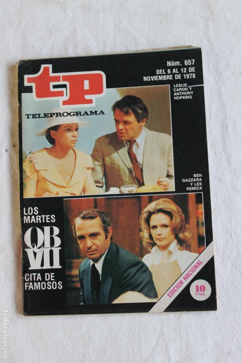 Coleccionismo de revista Teleprograma: TELEPROGRAMA N&ordm; 657 1978 LOS MARTES CITA DE FAMOSOS