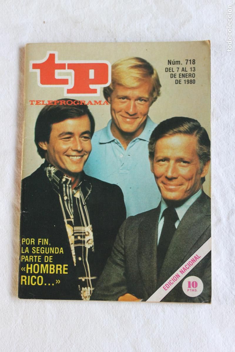 Coleccionismo de revista Teleprograma: TELEPROGRAMA N&ordm; 718 1980 HOMBRE RICO - Foto 1