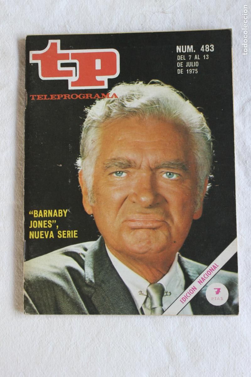 Coleccionismo de revista Teleprograma: TELEPROGRAMA N&ordm; 483 1975 BARNABY JONES - Foto 1