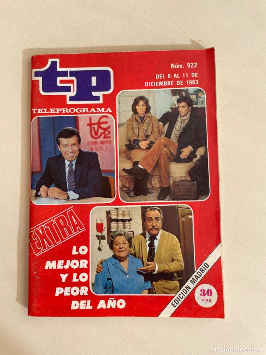 Coleccionismo de revista Teleprograma: TP TELEPROGRAMA N&ordm; 922 DICIEMBRE 1983 *LO MEJOR Y LO PEOR. EXTRA*