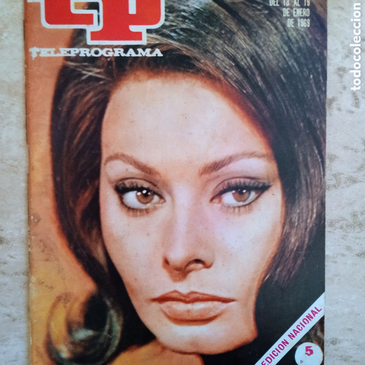 Coleccionismo de revista Teleprograma: TP teleprograma n&uacute;mero 145 enero 1969 Sof&iacute;a Loren - Foto 1