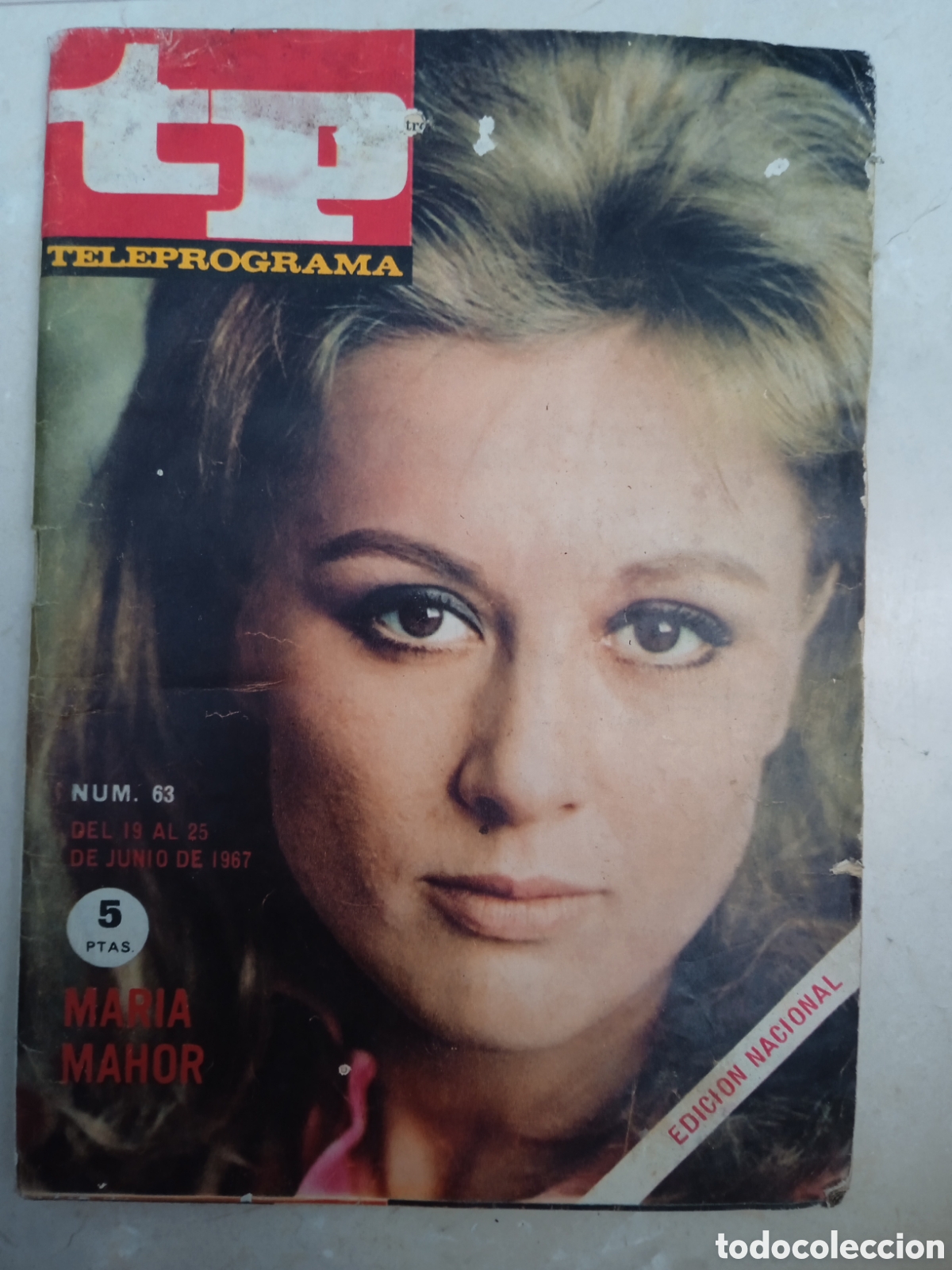 Coleccionismo de revista Teleprograma: TP Teleprograma n&deg; 63 Mar&iacute;a Mahor Gloria C&aacute;mara - Foto 1