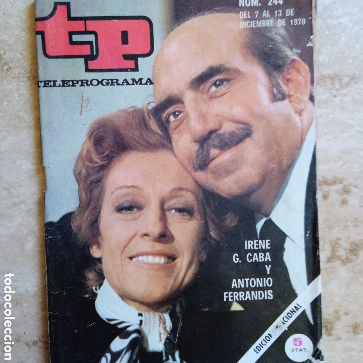 Sammeln von Zeitschriften Teleprograma: TP teleprograma n&uacute;mero 244 diciembre 1970 Irene Guti&eacute;rrez Caba Antonio Ferrandis
