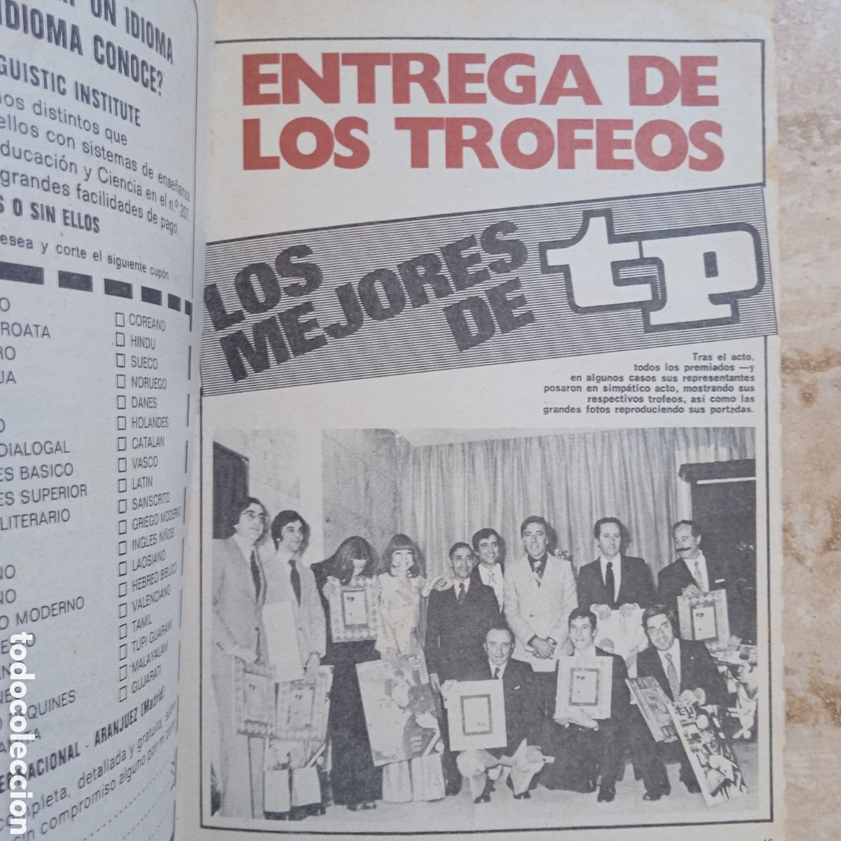 Coleccionismo de revista Teleprograma: Tp teleprograma n&uacute;mero 424 mayo 1974 Entrega premios TP - Foto 2