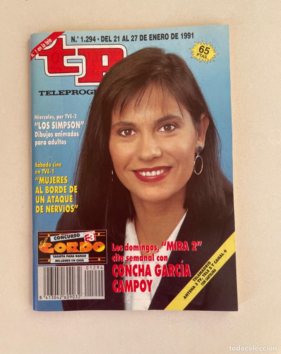 Collezionismo di Rivista Teleprograma: TP TELEPROGRAMA N&ordm; 1294 ENERO 1991 *CONCHA GARC&Iacute;A CAMPOY*