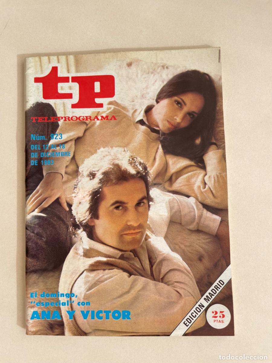 Collezionismo di Rivista Teleprograma: TP TELEPROGRAMA N&ordm; 923 DICIEMBRE 1983 *VICTOR MANUEL Y ANA BEL&Eacute;N*