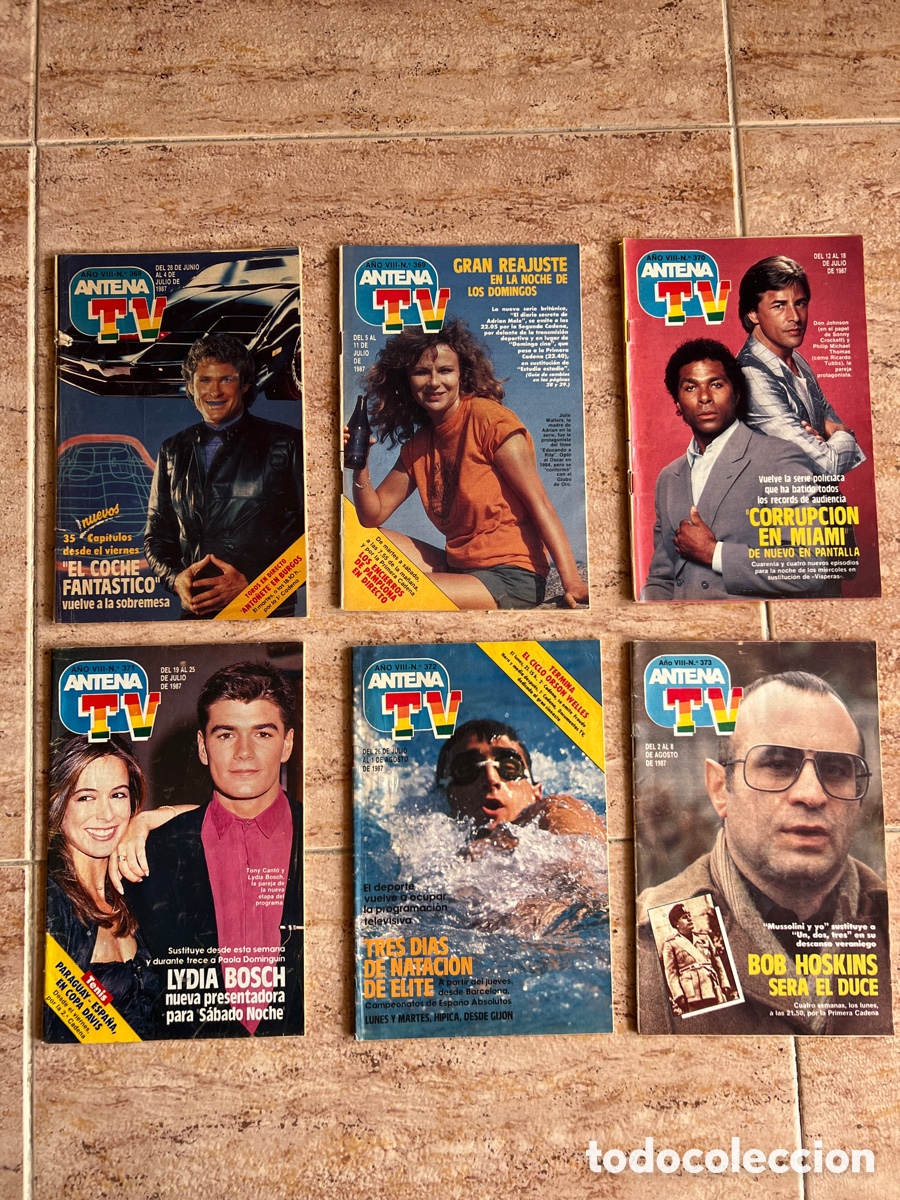 Collectionnisme de Magazine Teleprograma: Antena tv revista tve 1987 Lydia Bosch coche fant&aacute;stico