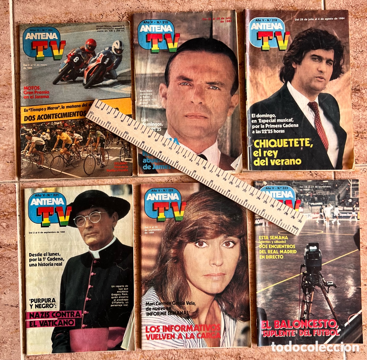 Collectionnisme de Magazine Teleprograma: Antena TV revista Tele TP Teleprograma Chiquetete Gregory Peck Sam Neill