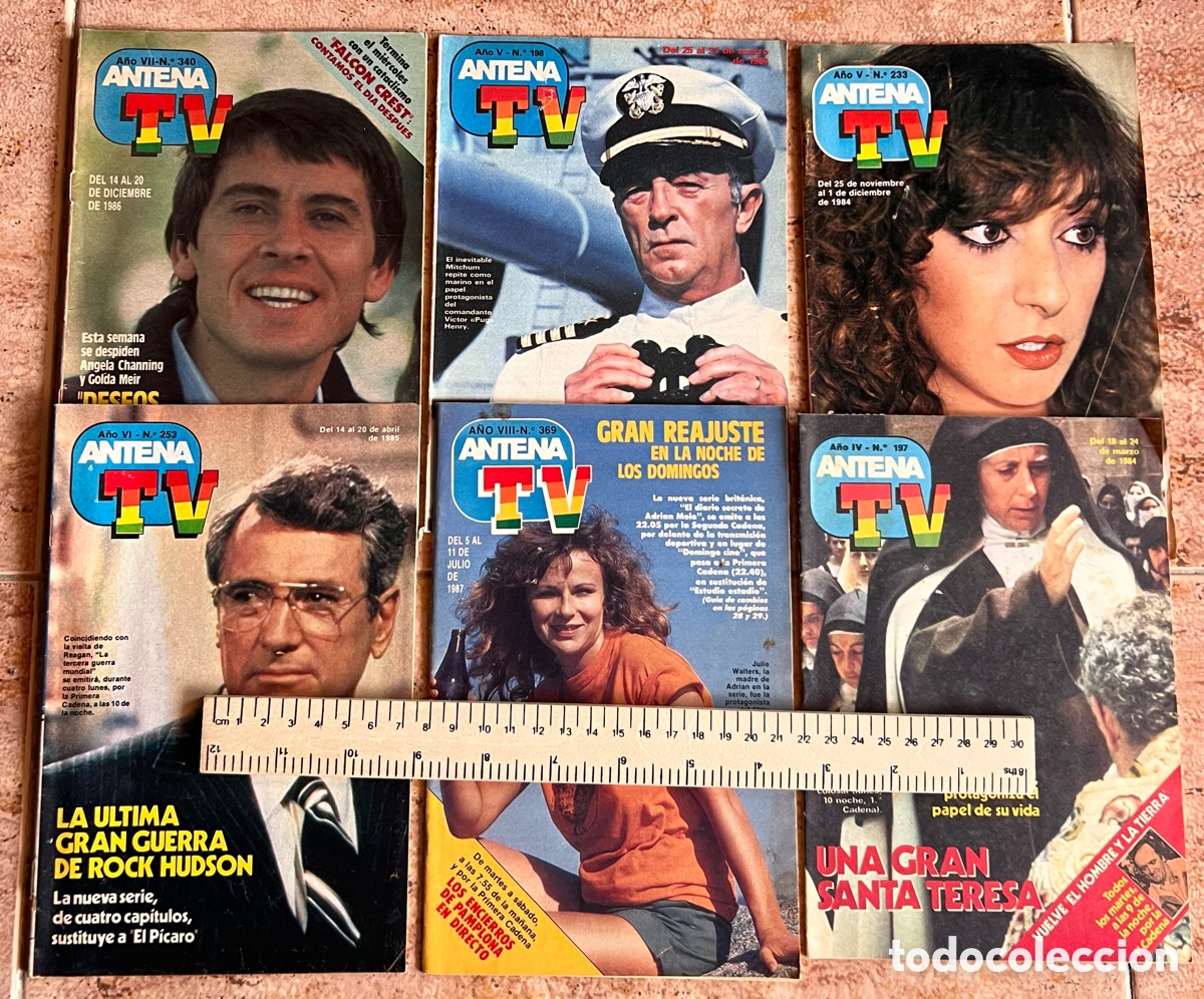 Colecionismo da Revista Teleprograma: Antena tv revista tve Falcon Crest Nuria Gispert Concha Velasco