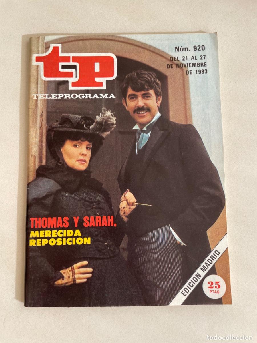 Colecionismo da Revista Teleprograma: TP TELEPROGRAMA N&ordm; 920 NOVIEMBRE 1983 *THOMAS Y SARA. ARRIBA Y ABAJO*