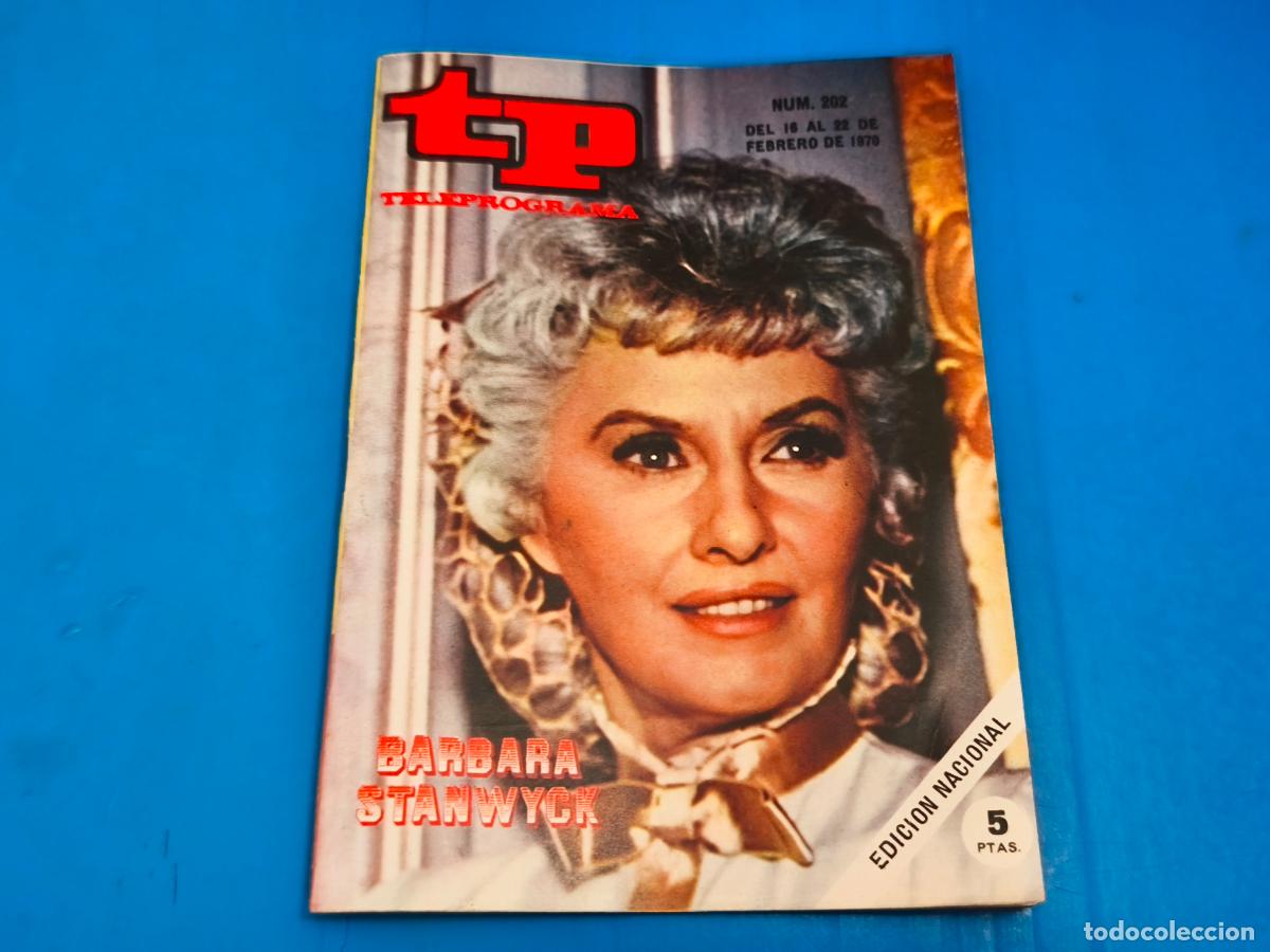 Coleccionismo de revista Teleprograma: REVISTA TP TELEPROGRAMA BARBARA STANWYCK N&ordm; 202 - Foto 1