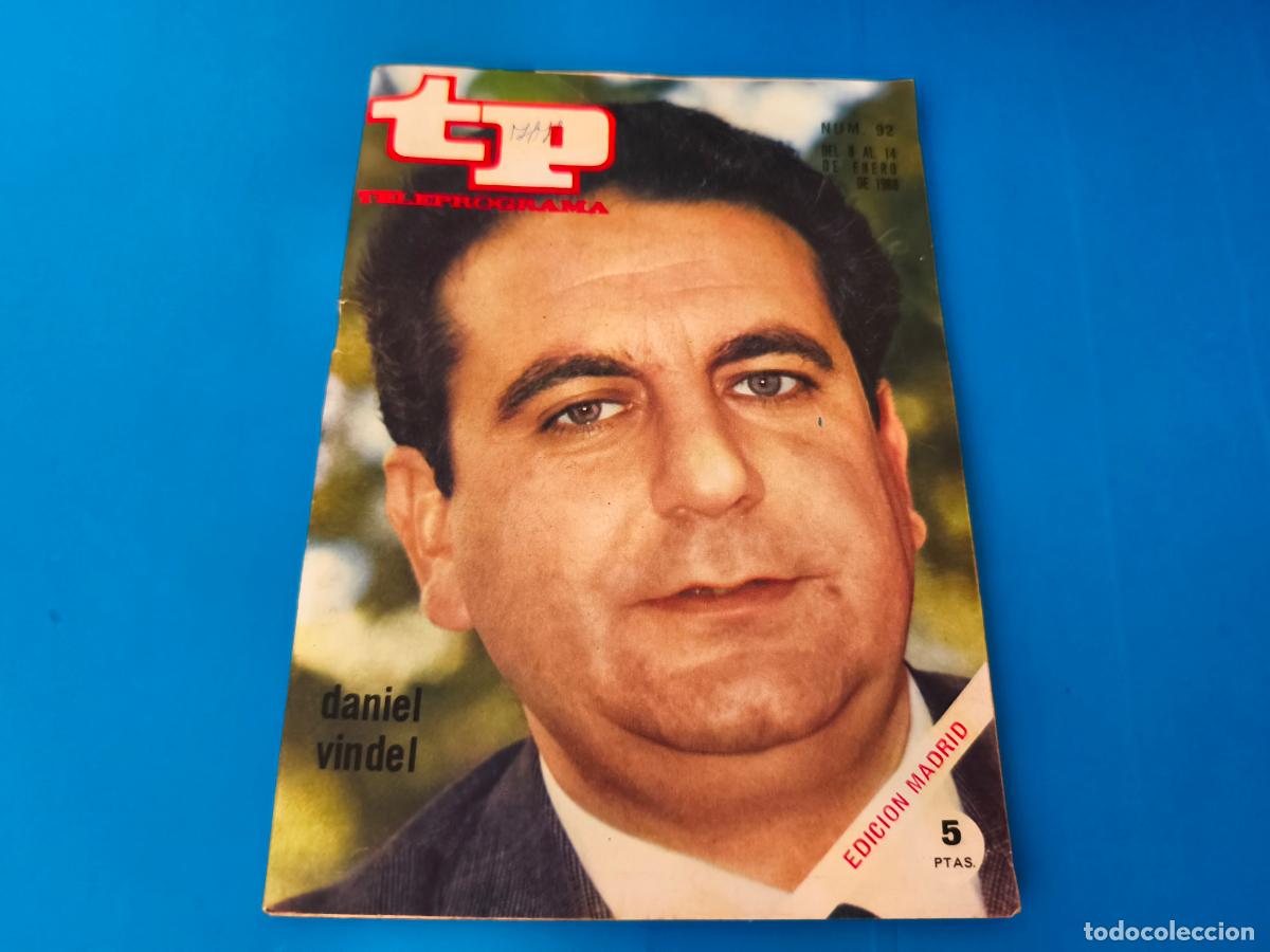 Coleccionismo de revista Teleprograma: REVISTA TP TELEPROGRAMA DANIEL VINDEL N&ordm; 92
