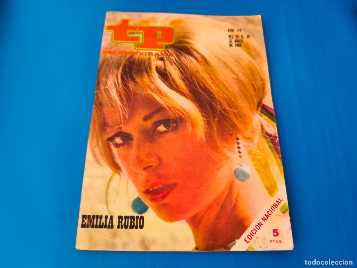 Coleccionismo de revista Teleprograma: REVISTA TP TELEPROGRAMA EMILIA RUBIO N&ordm; 116 - Foto 1