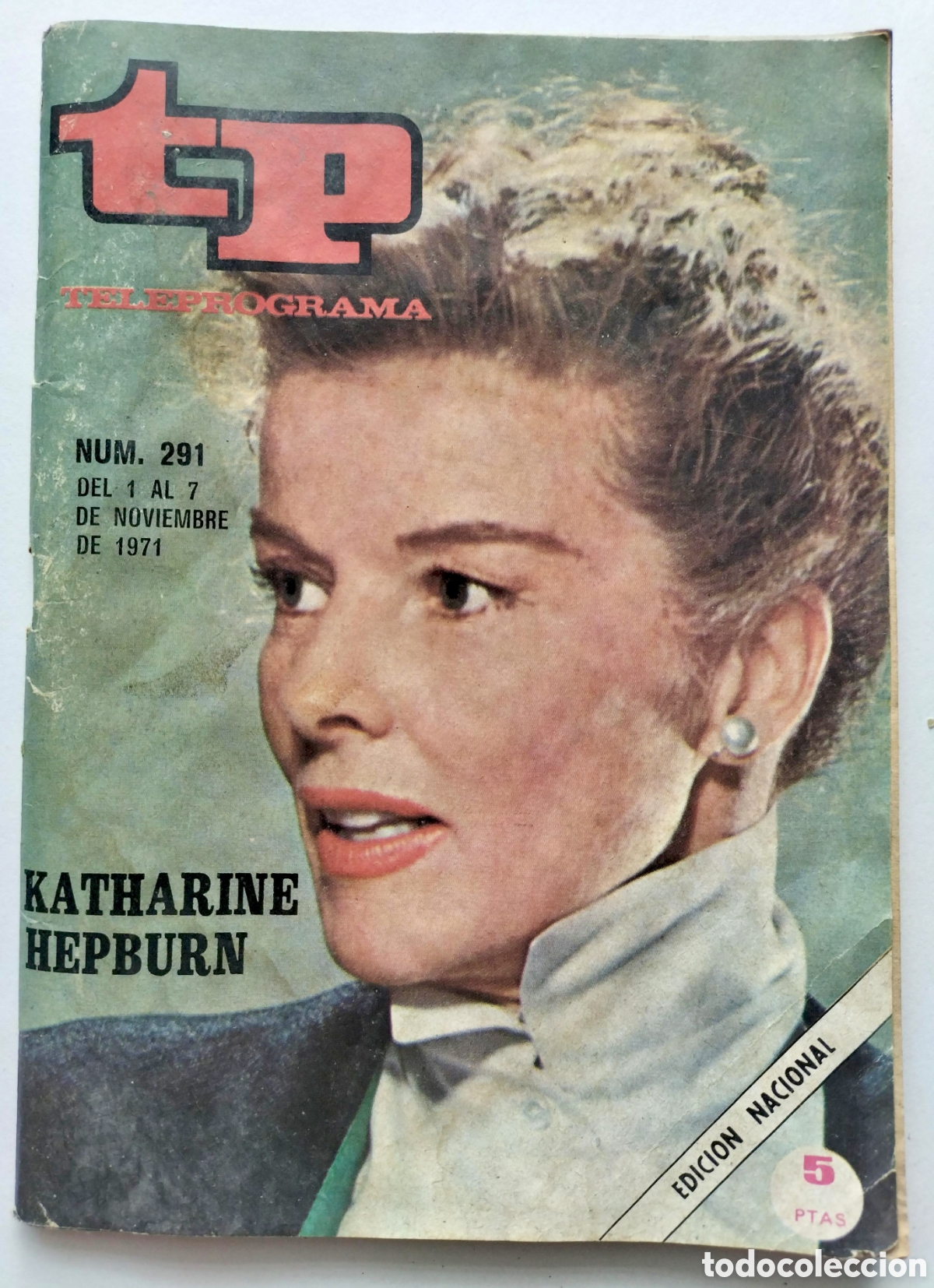 Coleccionismo de revista Teleprograma: Teleprograma TP n&uacute;m. 291. Katharine Hepburn - Foto 1