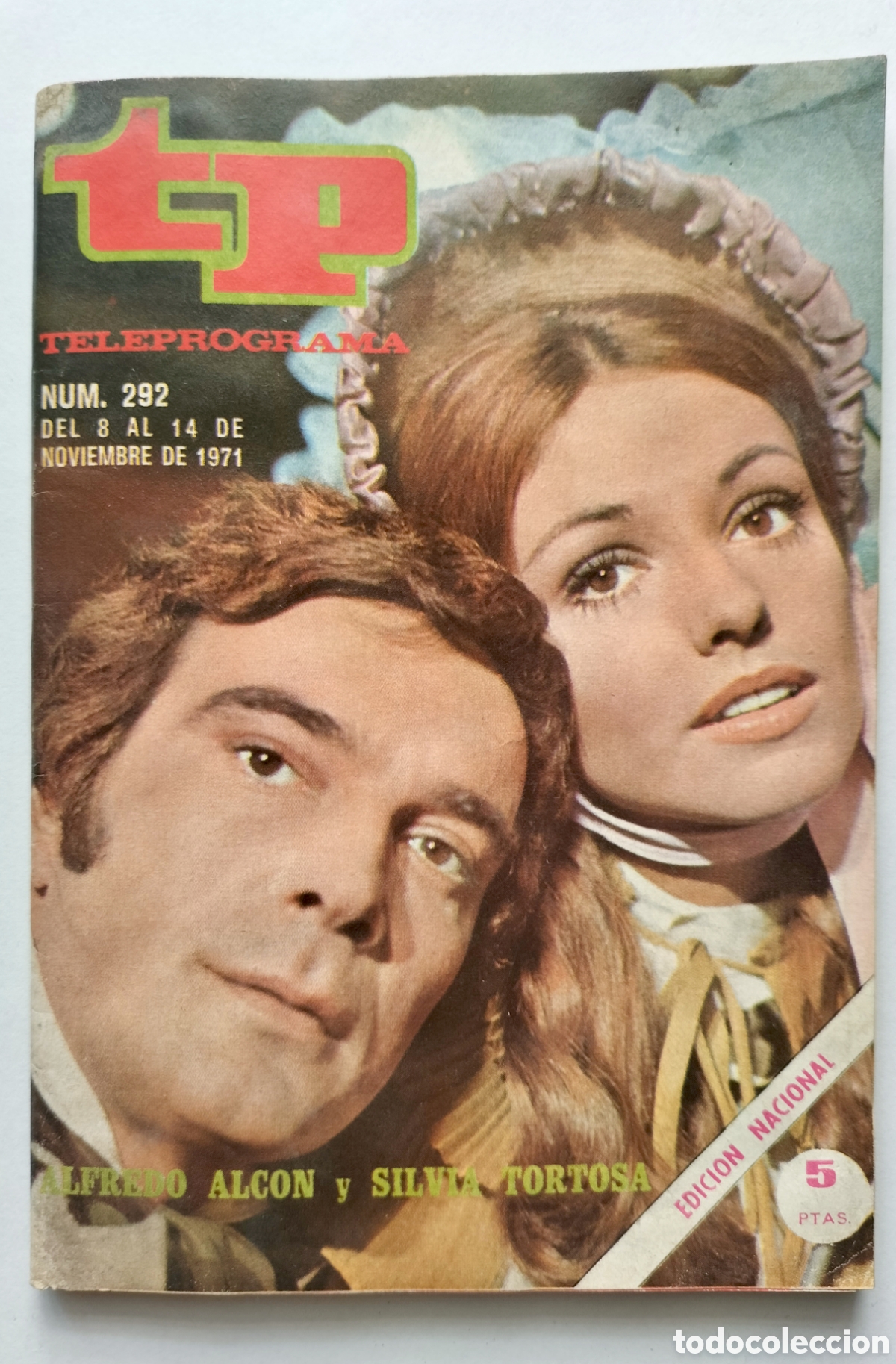 Coleccionismo de revista Teleprograma: Teleprograma TP n&uacute;m. 292. Alfredo Alcon y Silvia Tortosa - Foto 1