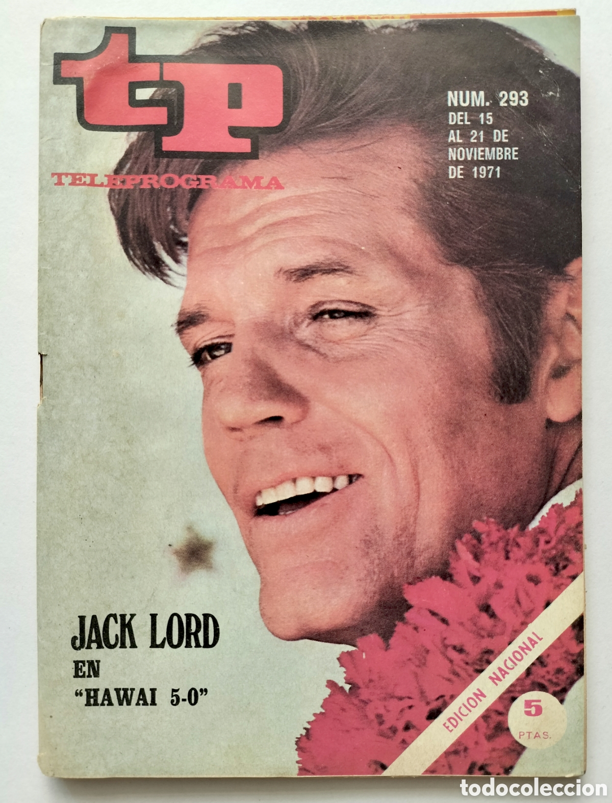 Coleccionismo de revista Teleprograma: Teleprograma TP n&uacute;m 293. Jack Lord