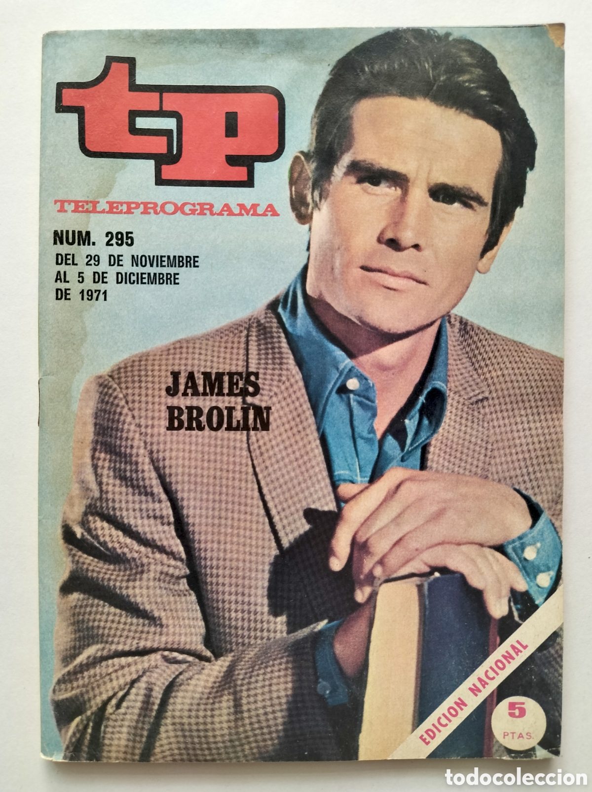 Coleccionismo de revista Teleprograma: Teleprograma n&uacute;mero. 295. James Brolin
