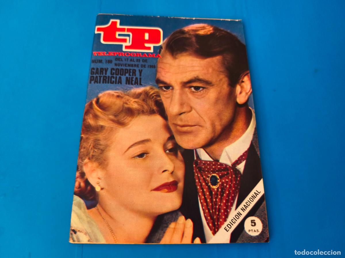 Coleccionismo de revista Teleprograma: REVISTA TP TELEPROGRAMA GARY COOPER Y PATRICIA NEAL N&ordm; 189