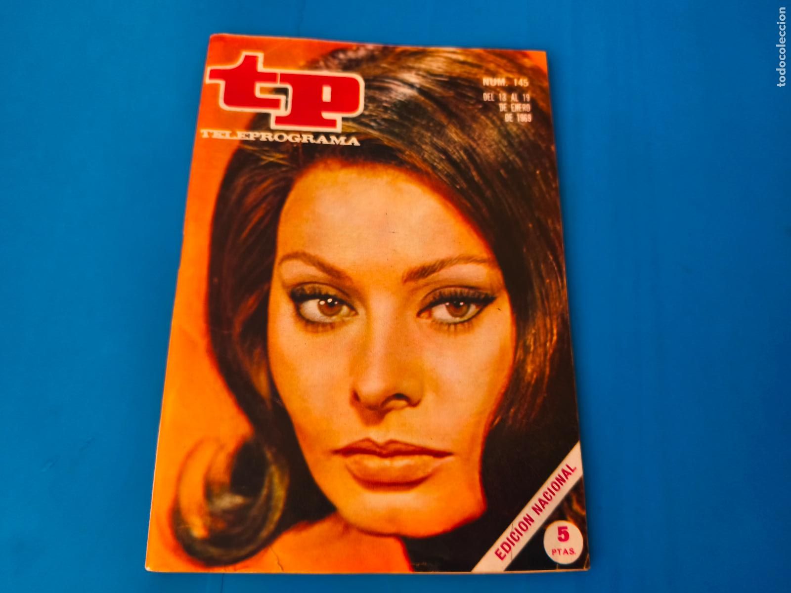 Coleccionismo de revista Teleprograma: REVISTA TP TELEPROGRAMA SOFIA LOREN N&ordm; 145