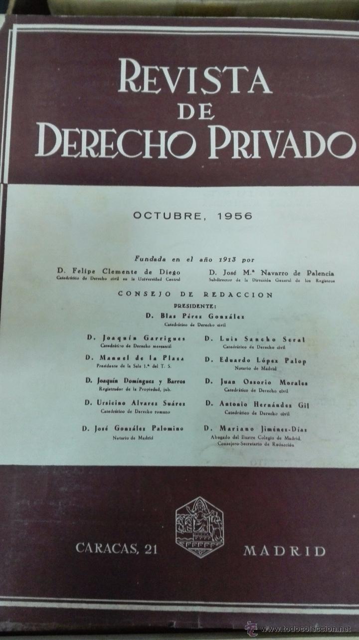 Coleccionismo de Revista Temas Españoles: 8 Revistas de Derecho Privado. Números desde 1950-1956. Impreso en Calle Caracas 21, Madrid. - Foto 5 - 50779508