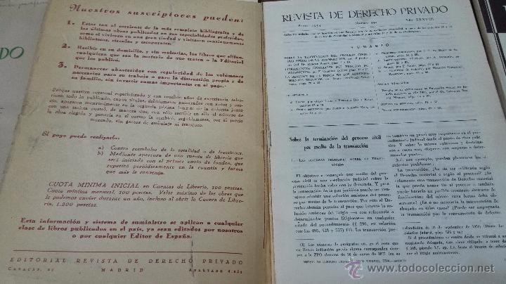 Coleccionismo de Revista Temas Españoles: 8 Revistas de Derecho Privado. Números desde 1950-1956. Impreso en Calle Caracas 21, Madrid. - Foto 7 - 50779508