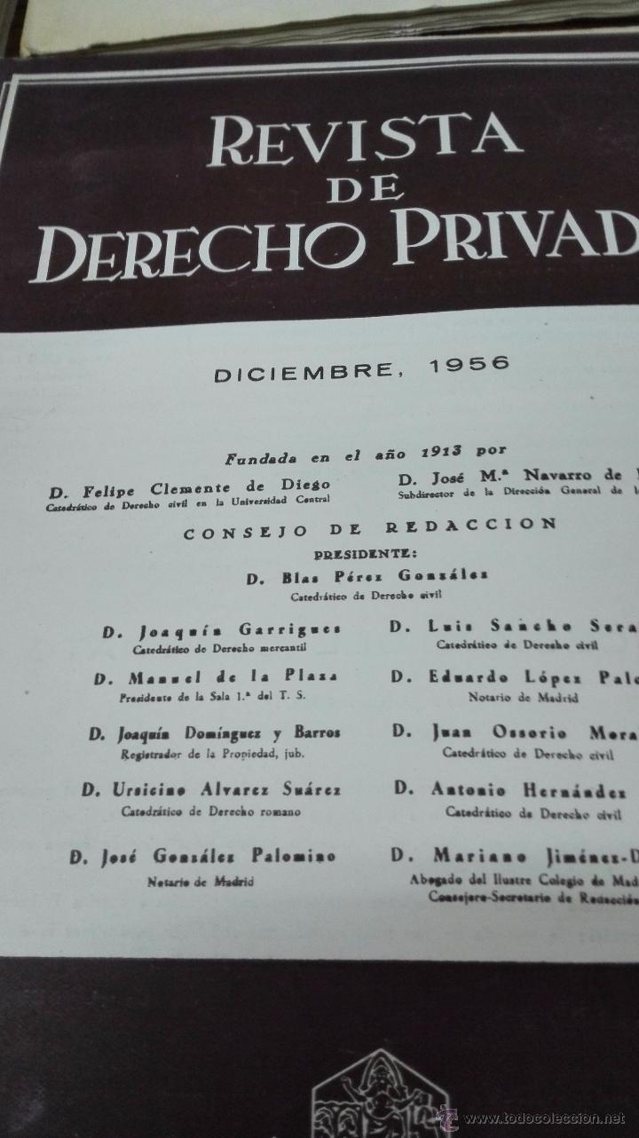 Coleccionismo de Revista Temas Españoles: 8 Revistas de Derecho Privado. Números desde 1950-1956. Impreso en Calle Caracas 21, Madrid. - Foto 9 - 50779508