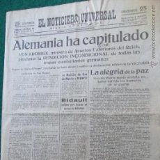 Coleccionismo de Revista Temas Españoles: EL NOTICIARIO UNIVERSAL 7 DE MAYO DE 1.945. Lote 53853368