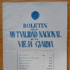 Coleccionismo de Revista Temas Españoles: BOLETIN DE LA MUTUALIDAD NACIONAL DE LA VIEJA GUARDIA Nº 1-1954. Lote 159274578