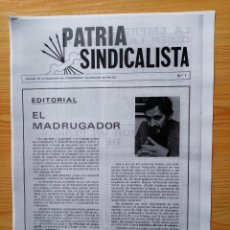 Coleccionismo de Revista Temas Españoles: PATRIA SINDICALISTA ORGANO DE DIVULGACION DEL PENSAMIENTO FALANGISTA AUTENTICO Nº 1-1977 (FOTOCOPIA). Lote 193410548