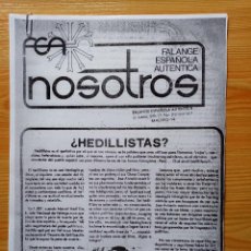 Coleccionismo de Revista Temas Españoles: BOLETIN FEA NOSOTROS FALANGE ESPAÑOLA AUTENTICA S/N - 1979- (FOTOCOPIA) + FICHAS SOLICITUD DE INGRES