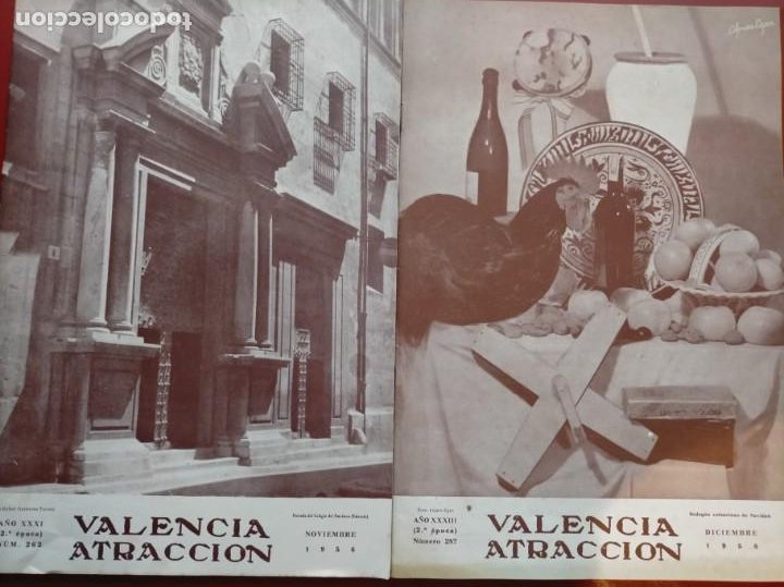 VALENCIA ATRACCION, 2 REVISTAS ANTIGUAS , AÑOS NOVIEMBRE 1956- DICIEMBRE 1958 (Papel - Revistas y Periódicos Modernos (a partir de 1.940) - Revista Temas Españoles)
