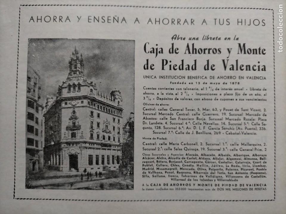 Coleccionismo de Revista Temas Españoles: VALENCIA ATRACCION, 2 REVISTAS ANTIGUAS , AÑOS NOVIEMBRE 1956- DICIEMBRE 1958 - Foto 9 - 222269687