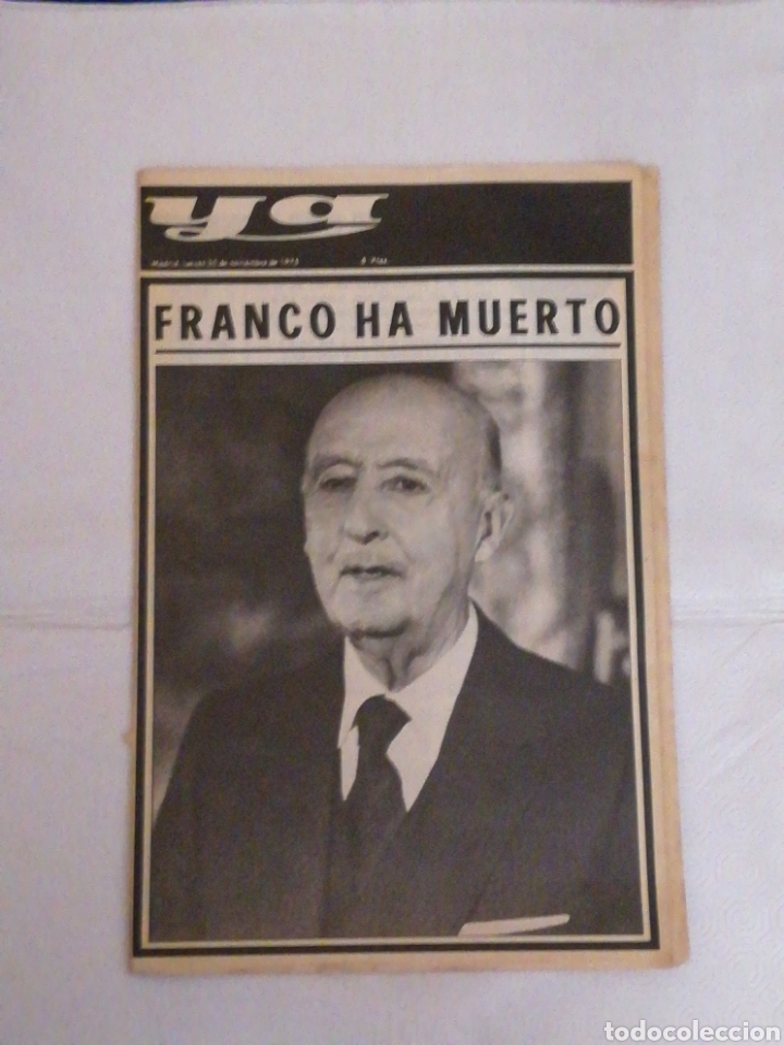 PERIÓDICO YA, FRANCO HA MUERTO (Papel - Revistas y Periódicos Modernos (a partir de 1.940) - Revista Temas Españoles)