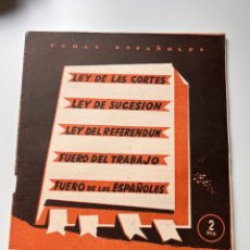 Coleccionismo de Revista Temas Españoles: REVISTA. TEMAS ESPAÑOLES. Nº 60- LEYES FUNDAMENTALES DEL REINO. 3ª EDICION. MADRID, 1955