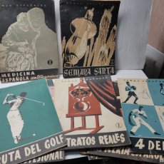 Coleccionismo de Revista Temas Españoles: REVISTAS TEMAS ESPAÑOLES 1956 LOTE 10 LA RUTA DEL GOLF, SEMANA SANTA , MEDICINA ESPAÑOLA ETC