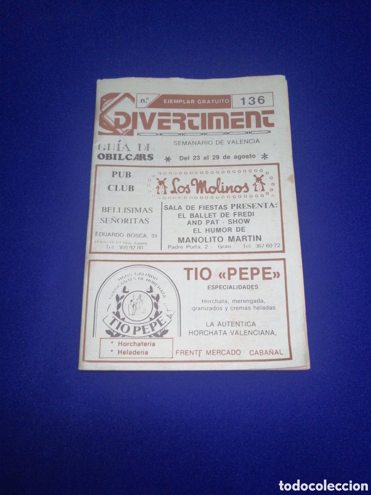 Colecionismo da Revista Temas Espa&ntilde;oles: DIVERTIMENTO N&Uacute;MERO 136 - PUBLICIDAD DISCOTECA NUMBER ONE (CULLERA) MOVIDA VALENCIANA