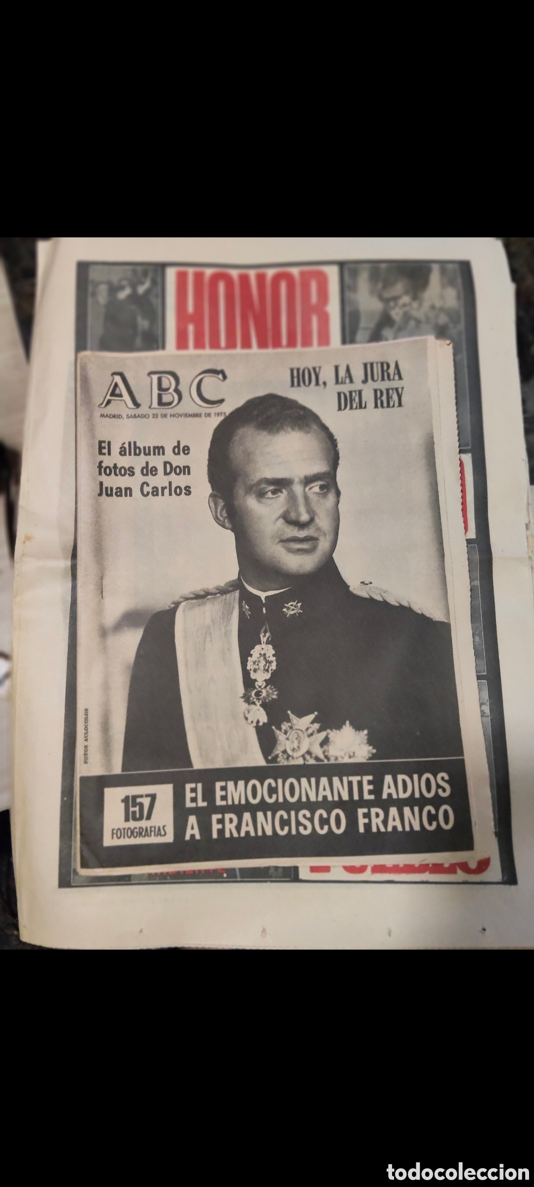 Collezionismo di Rivista Temas Espa&ntilde;oles: &Iacute;TULO: LOTE DE PERI&Oacute;DICOS ORIGINALES 20-25 NOV 1975 MUERTE FRANCO Y PROCLAMACI&Oacute;N JUAN CARLOS I - Est