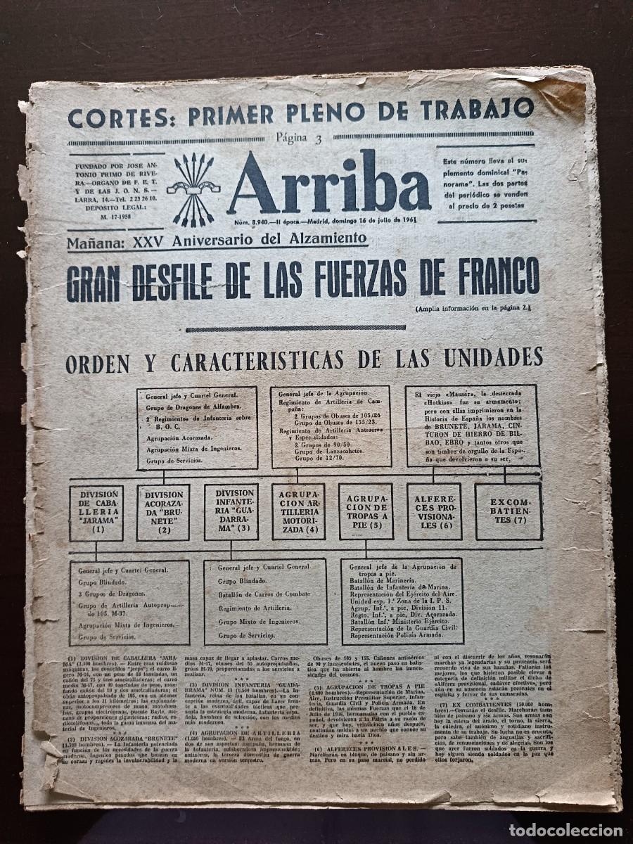 Coleccionismo de revista Temas Espa&ntilde;oles: ARRIBA- II &Eacute;POCA- 8940 - 1961