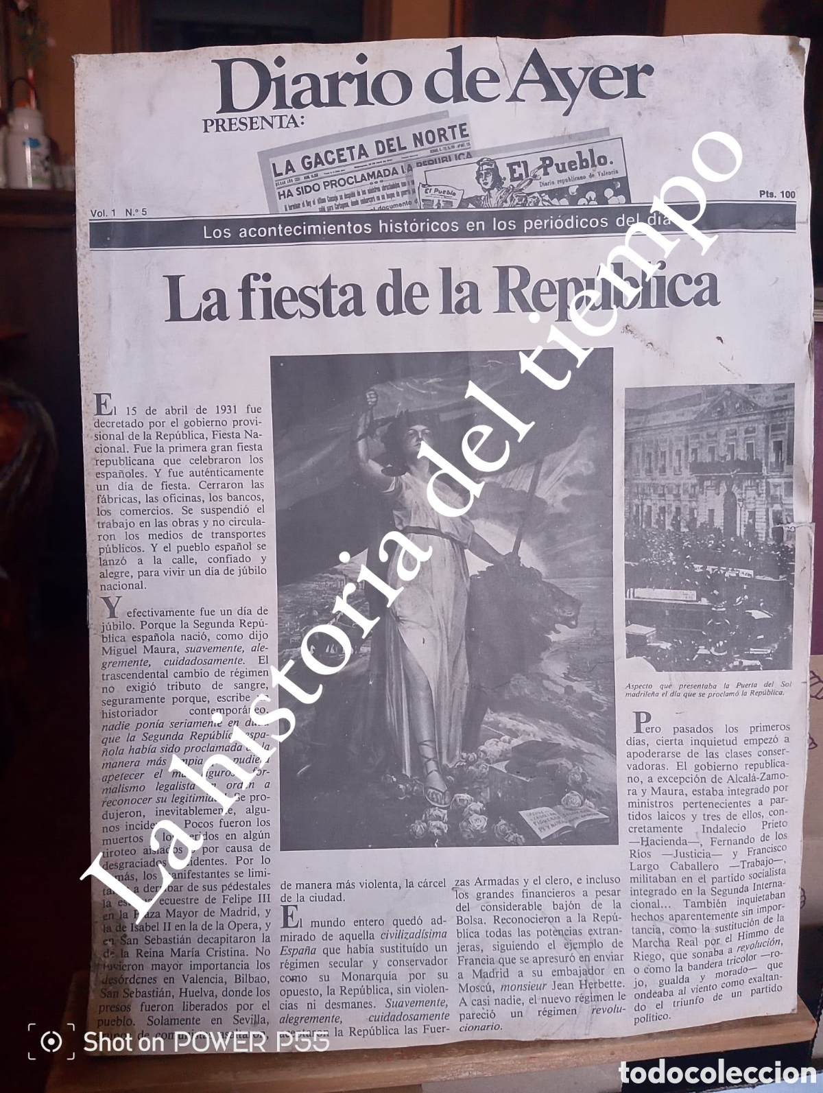 Coleccionismo de revista Temas Espa&ntilde;oles: Peri&oacute;dico de la rep&uacute;blica